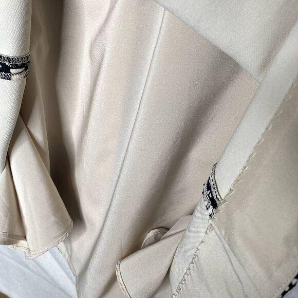 Diane Von Furstenberg Fit & Flare Daniella Lace Panel Mini Dress Cream Black 4 - Picture 9 of 16